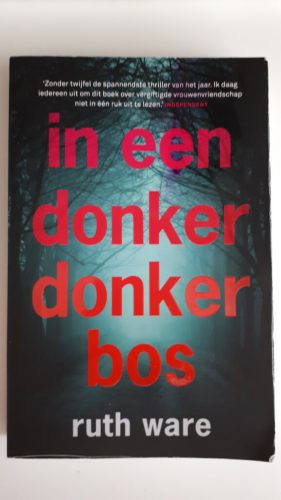 in een donker donker bos